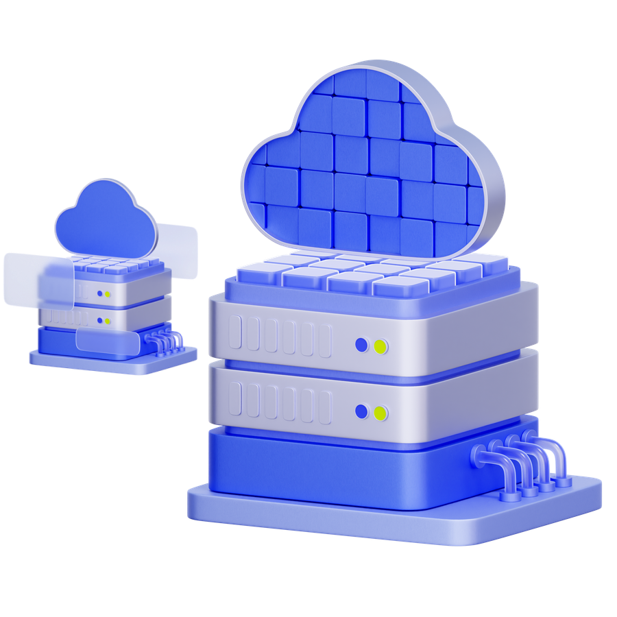 Hyper-converged server infrastructure animation
